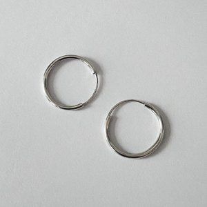 Mejuri Fine Jewelry Earrings "Small Hoops" 14k White Gold